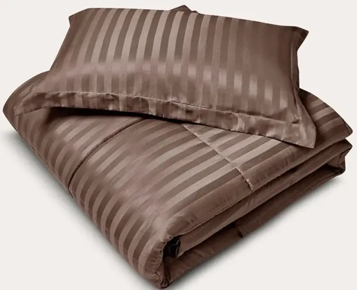 Kathy Ireland Home Kathy Ireland Reversible Down Alternative Comforter Set - Chocolate - Twin