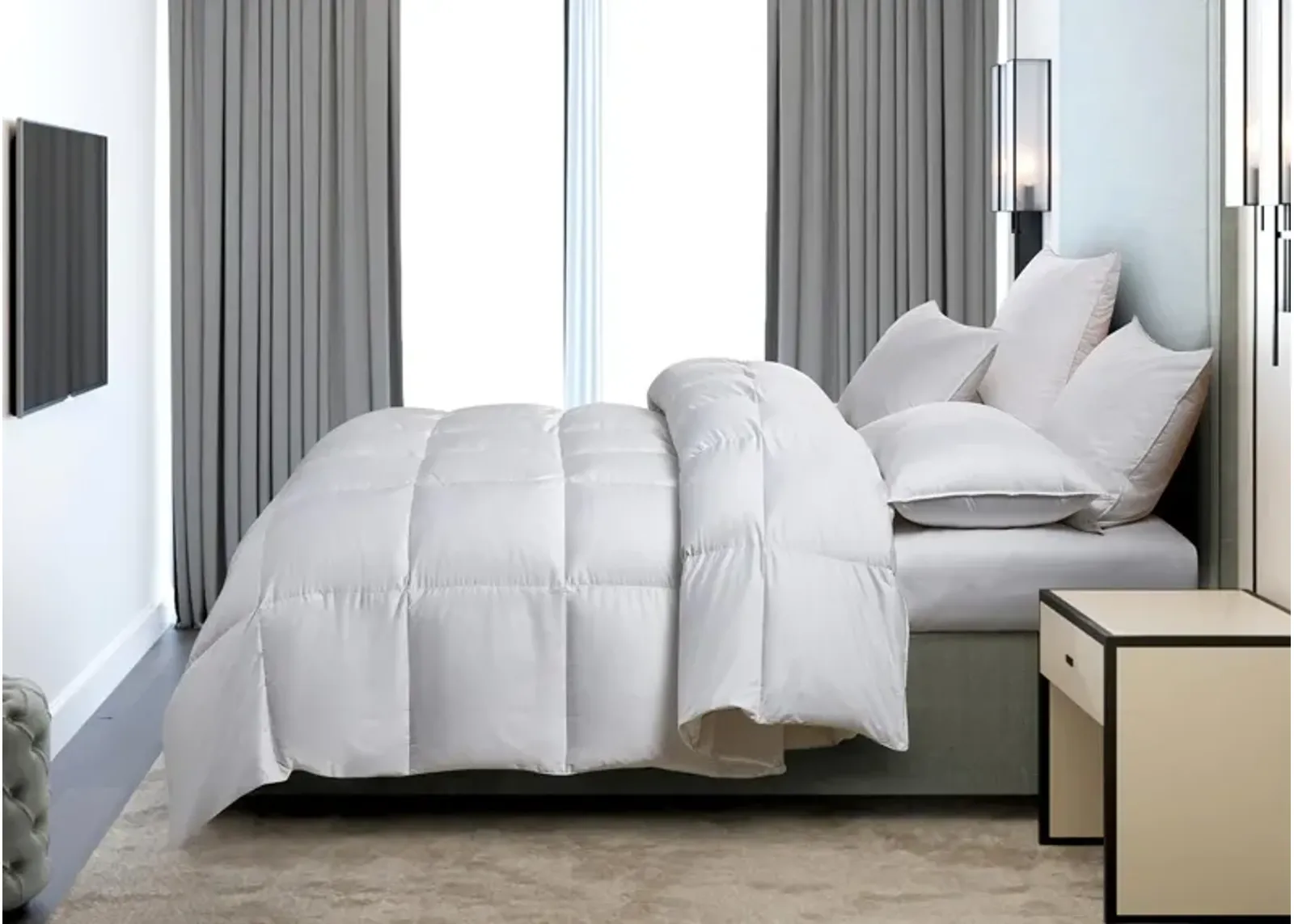 Serta All Season White Down Fiber Comforter Medium Warmth - Twin