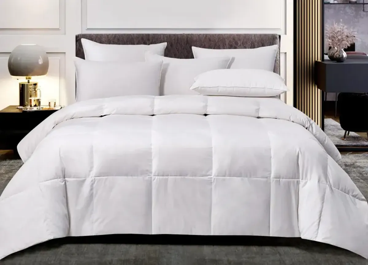 Scott Living All Season White Goose Feather and Down Fiber Comforter - Twin