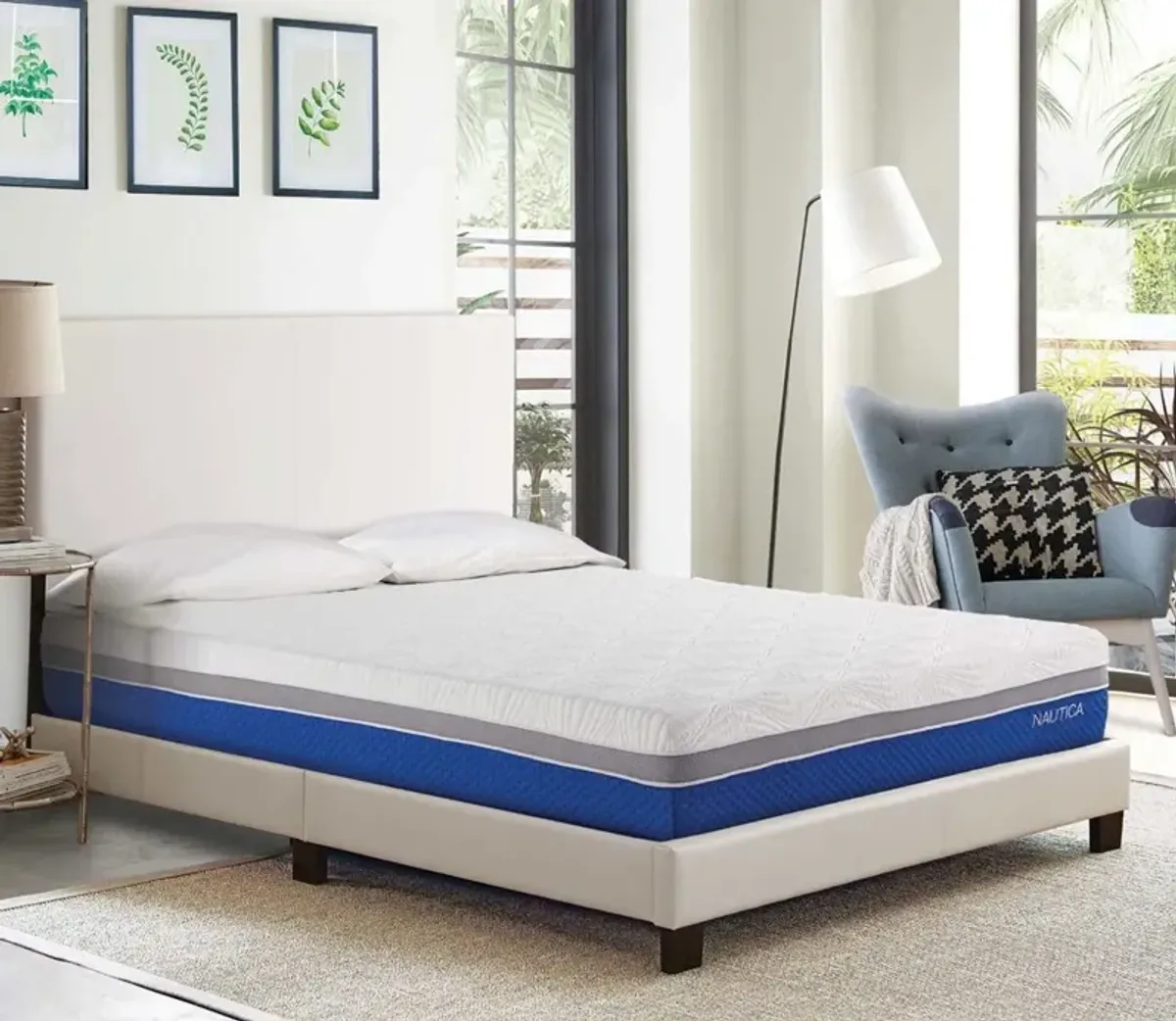 Bed in a Box Nautica Calm 10-Inch Memory Foam Medium Firm Mattress - Twin