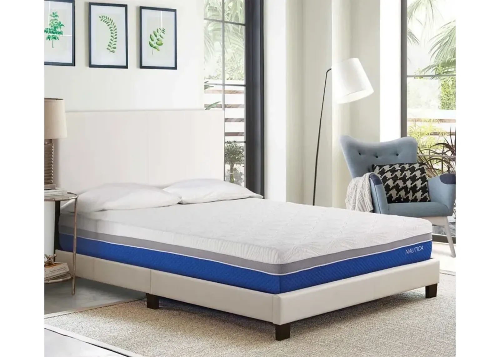 Bed in a Box Nautica Calm 10-Inch Memory Foam Medium Firm Mattress - Twin