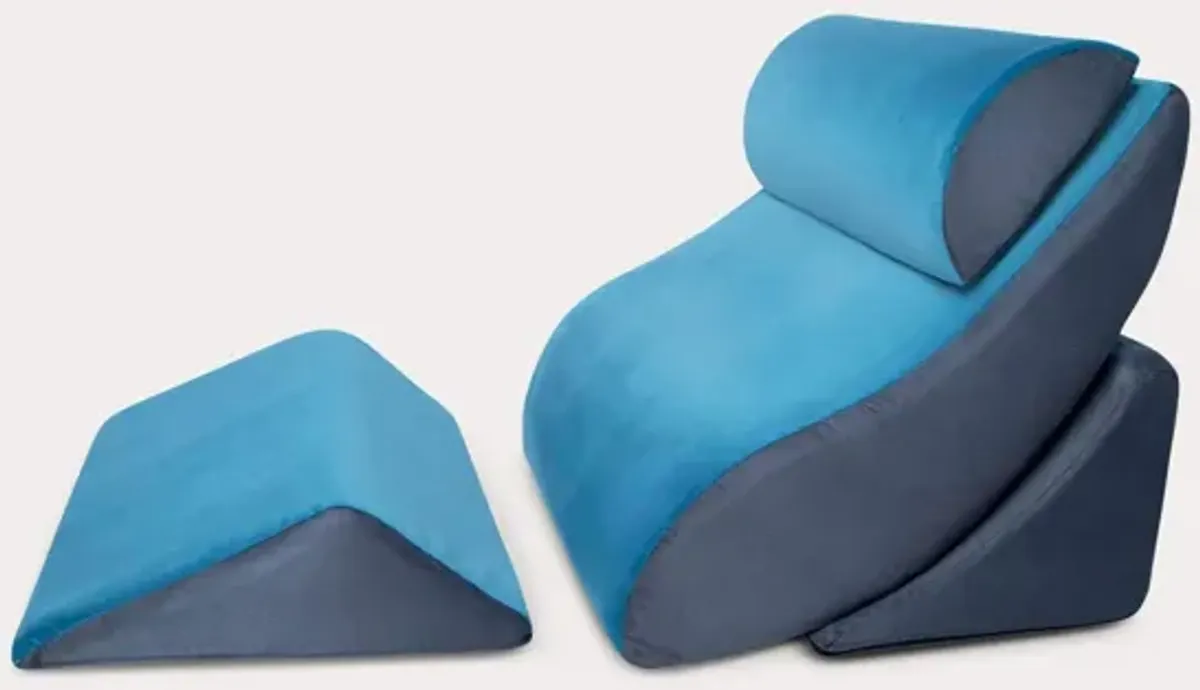 Avana Orthopedic Support Wedge Pillow System - Memory Foam - Blue/Grey - Wedge