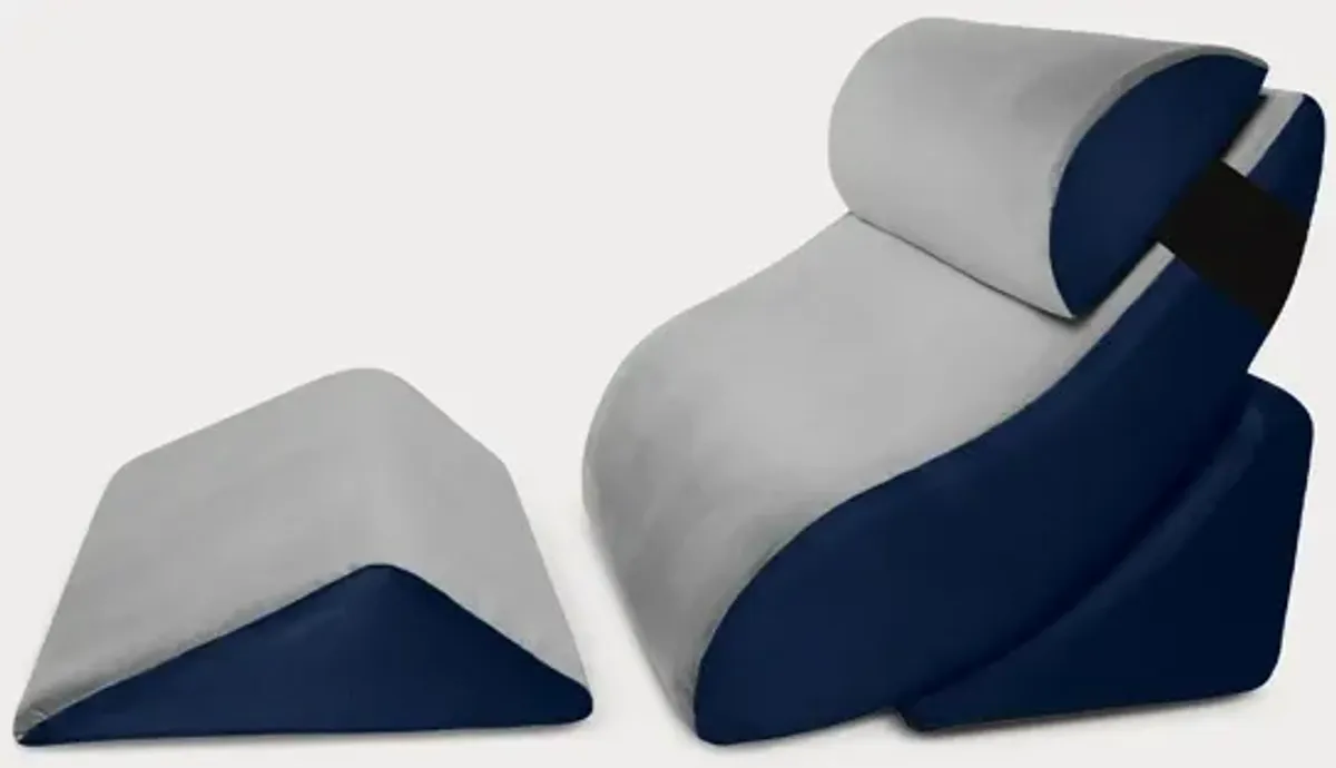 Avana Orthopedic Support Wedge Pillow System - Memory Foam - Blue/Grey - Wedge