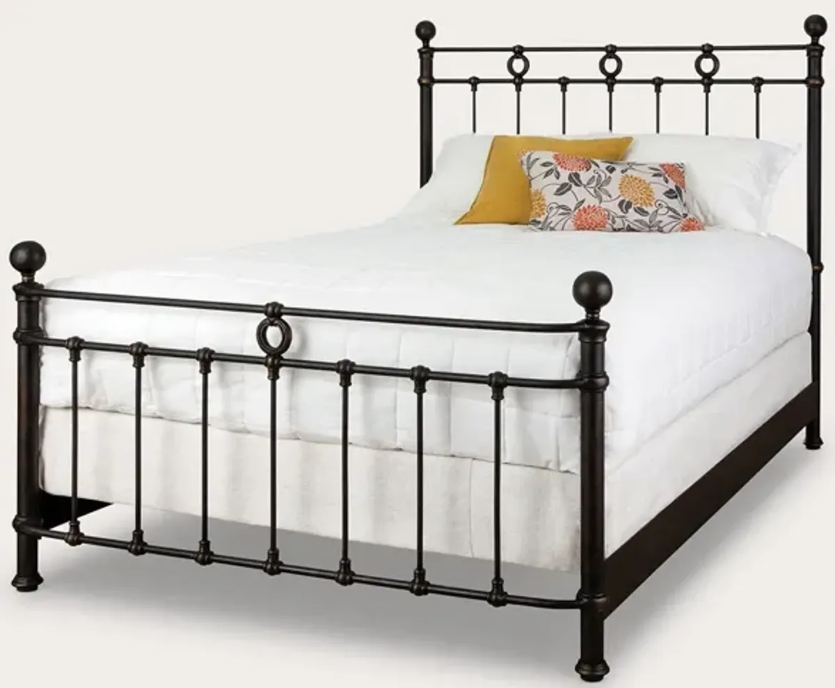 Wesley Allen Latif Iron Bed with Metal Profile Frame Handcrafted - Queen