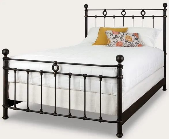 Wesley Allen Latif Iron Bed with Metal Profile Frame Handcrafted - King