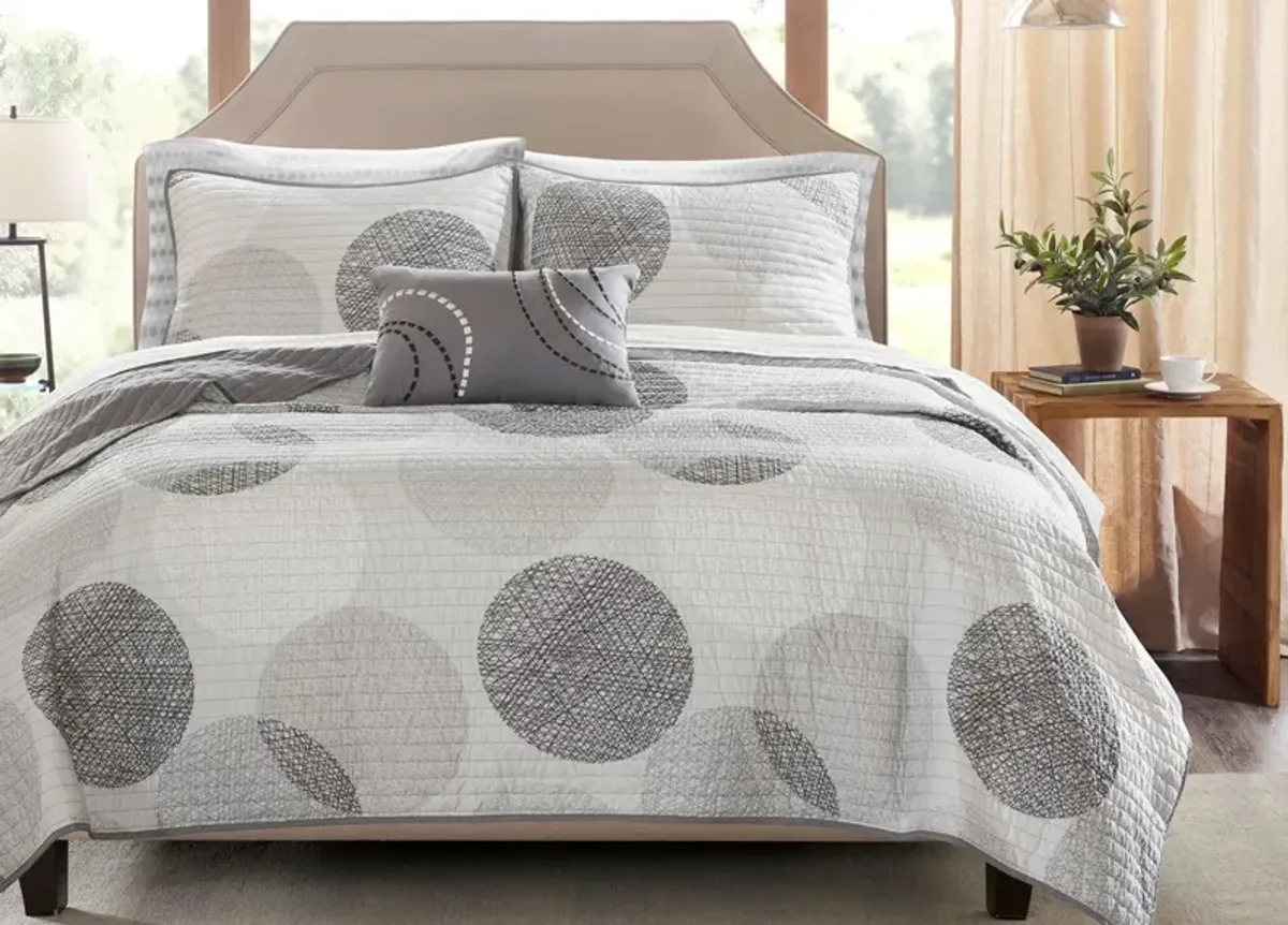 Madison Park Essentials Madison Park Knowles Reversible Complete Coverlet and Sheet Set - Full