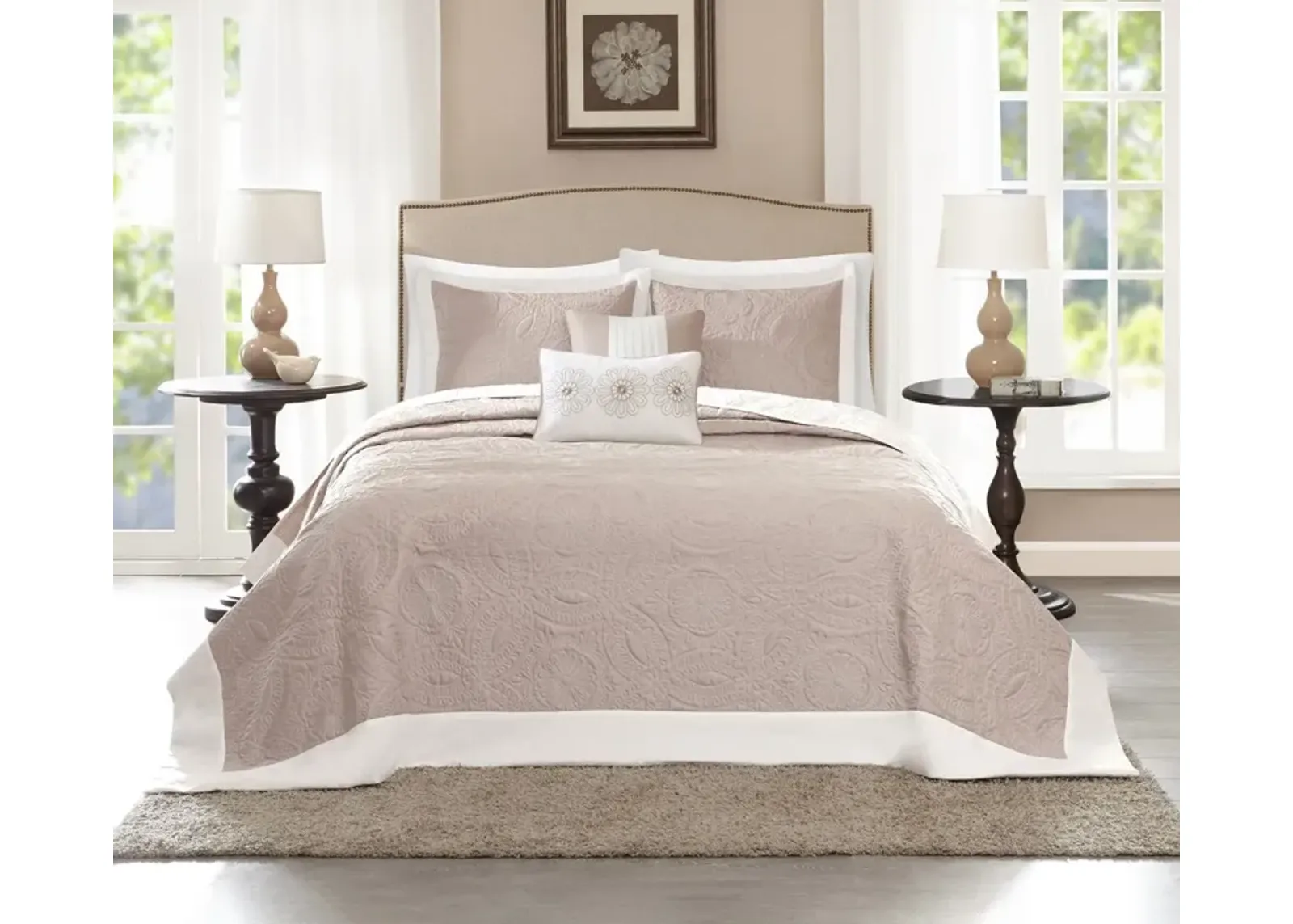 Madison Park Ashbury Reversible Quilted 5-Piece Bedspread Set