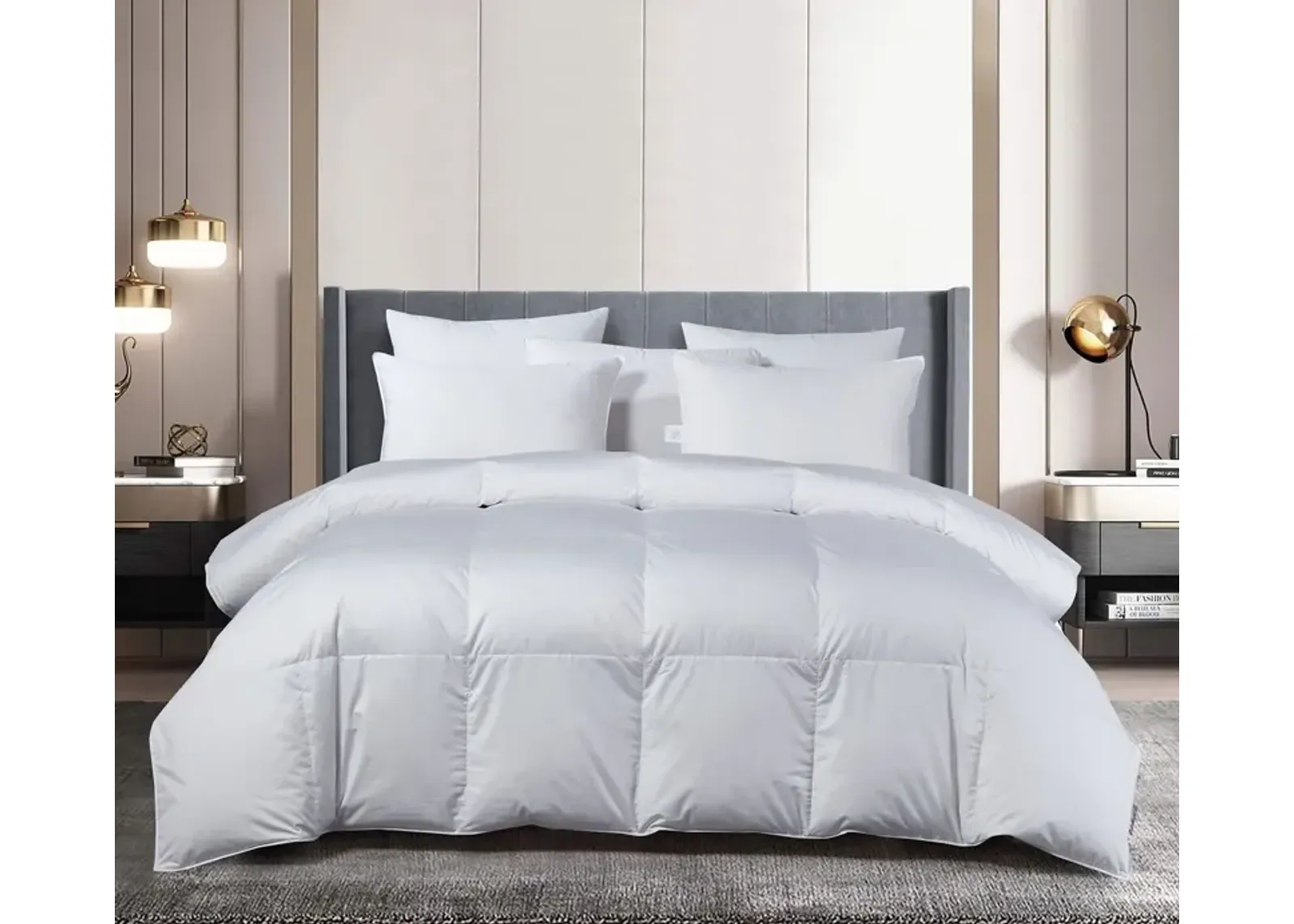 Beautyrest Cotton Sateen Goose Down Comforter - Twin