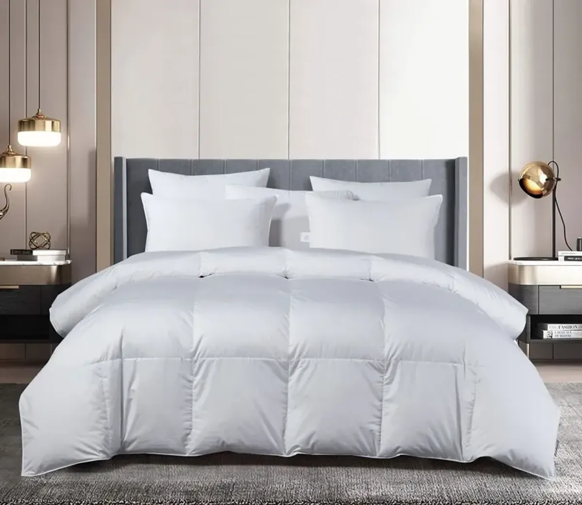 Beautyrest Cotton Sateen Goose Down Comforter - Twin