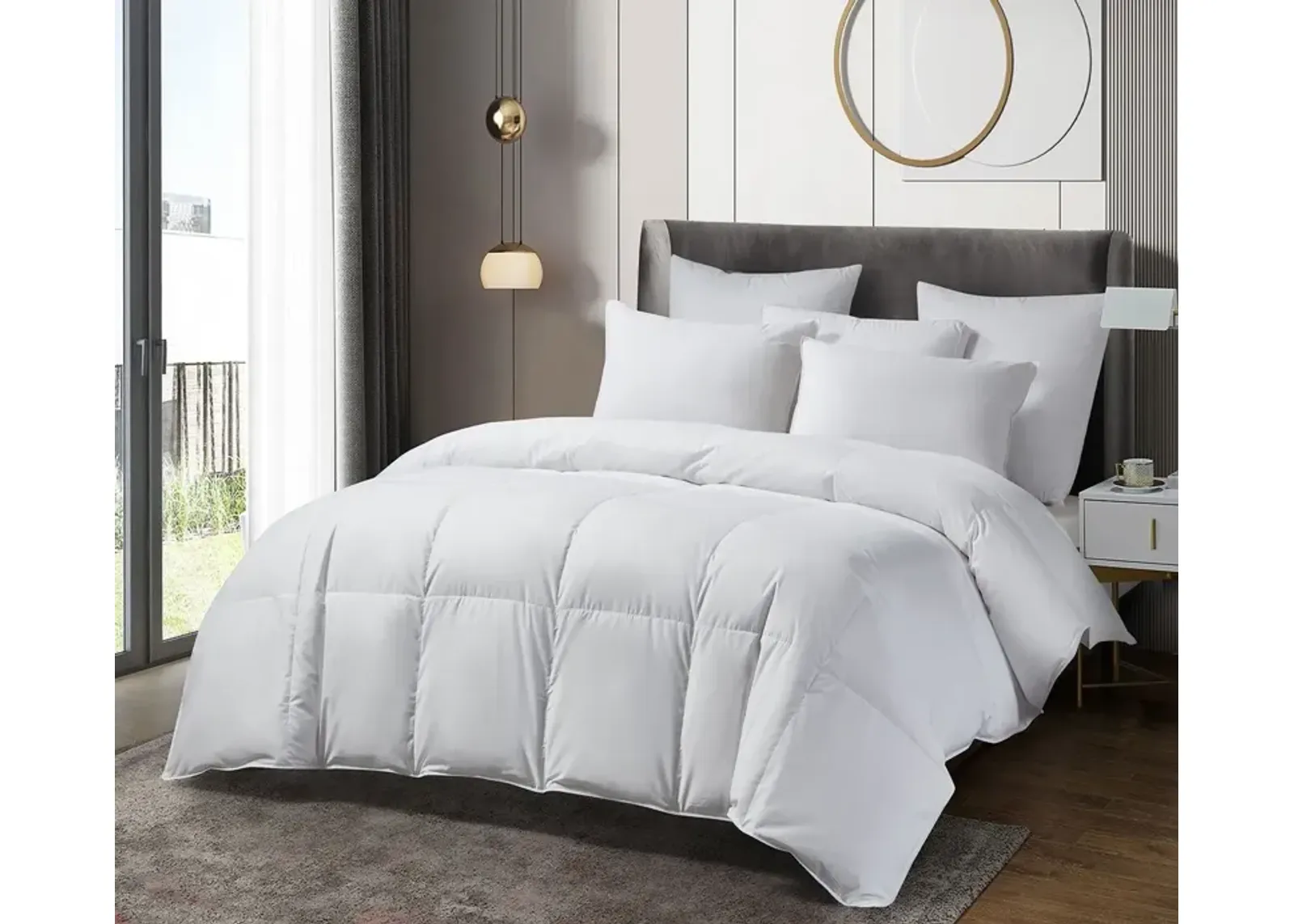 Beautyrest 300TC Cotton Sateen All Season European Down Comforter - Twin