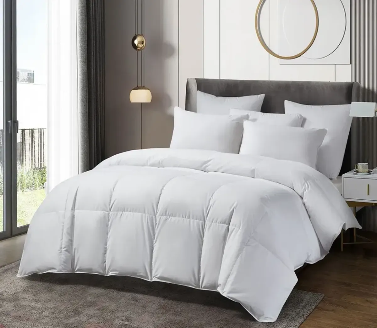 Beautyrest 300TC Cotton Sateen All Season European Down Comforter - Twin