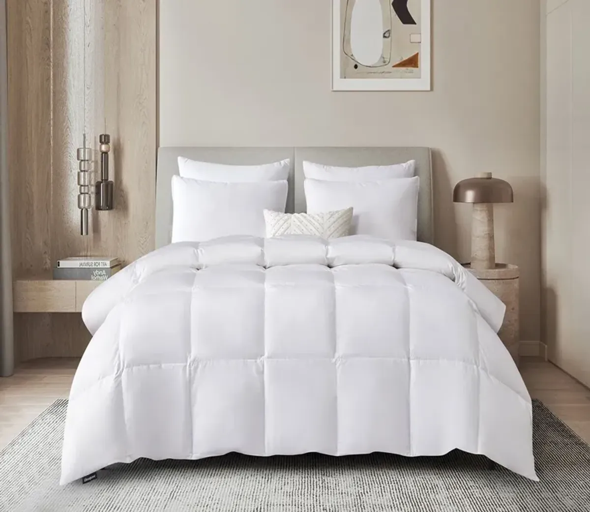 Beautyrest Tencel Cotton Blend All Season White Down Fiber Comforter - Twin