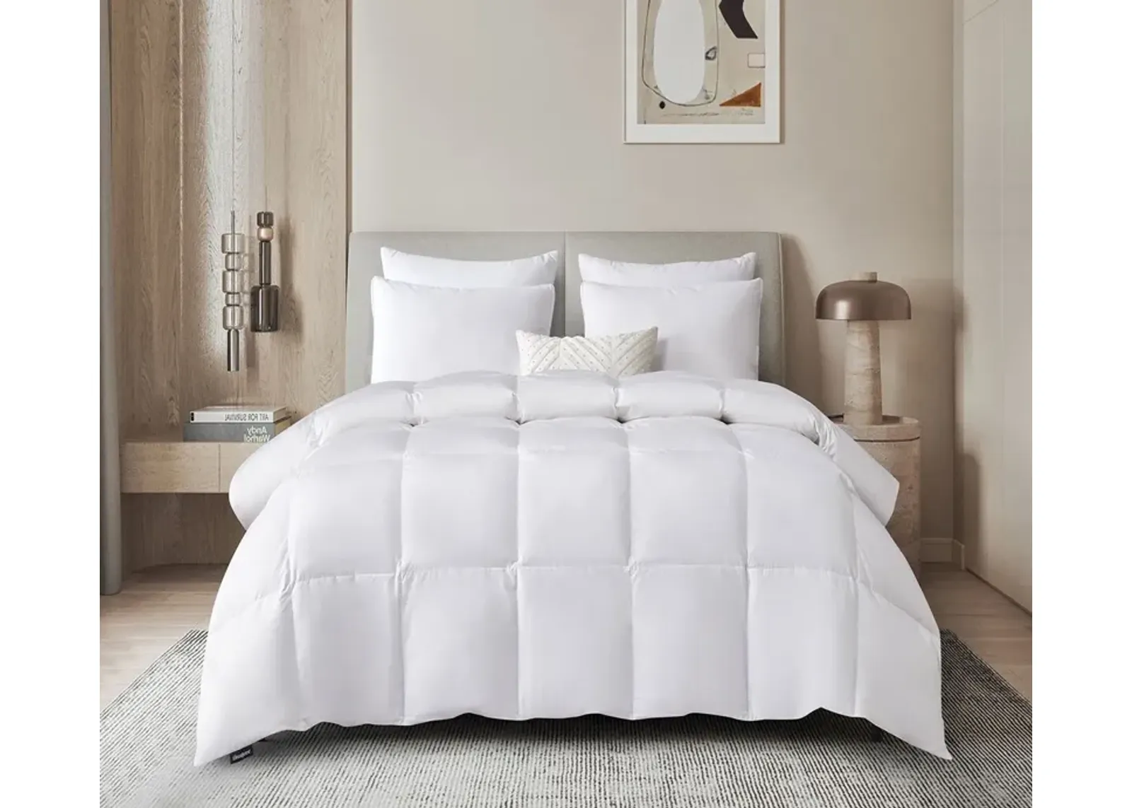 Beautyrest Tencel Cotton Blend All Season White Down Fiber Comforter - Twin