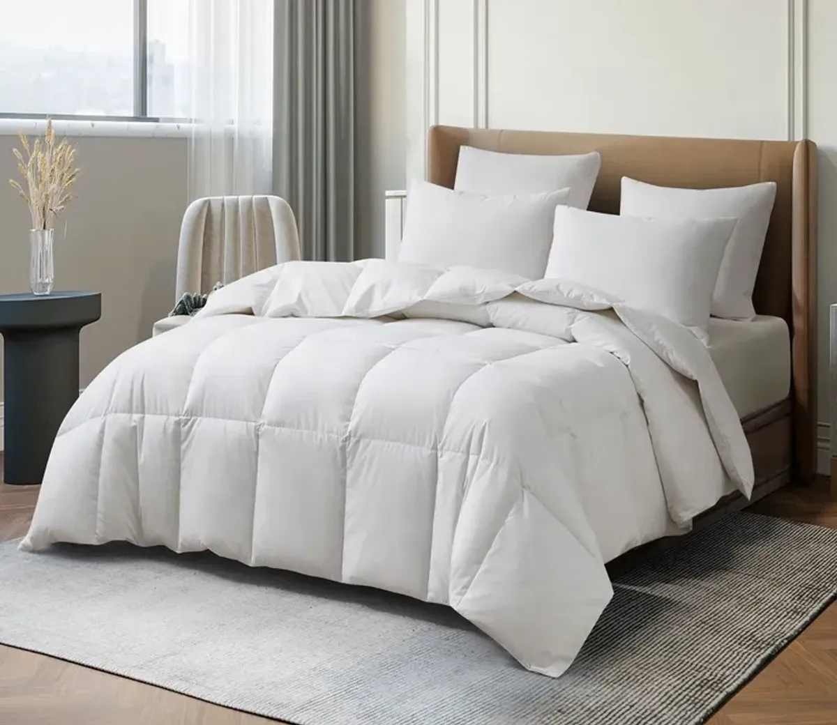 Martha Stewart Tencel Cotton Blend All Season Goose Down Fiber Comforter - Twin