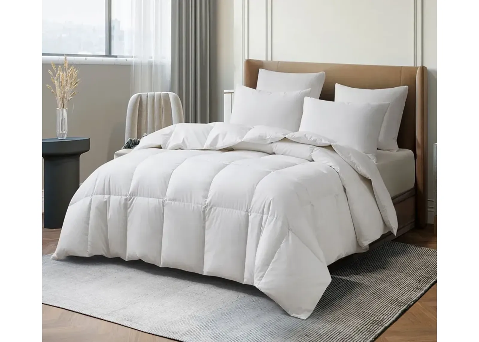 Martha Stewart Tencel Cotton Blend All Season Goose Down Fiber Comforter - Twin