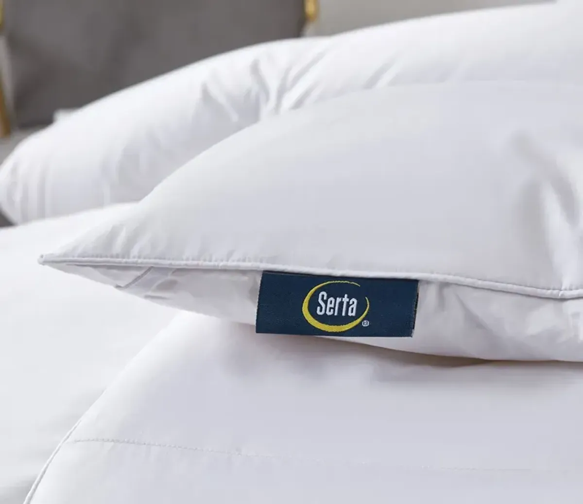 Serta 400TC Cotton Sateen All Season European White Goose Down Comforter - Twin