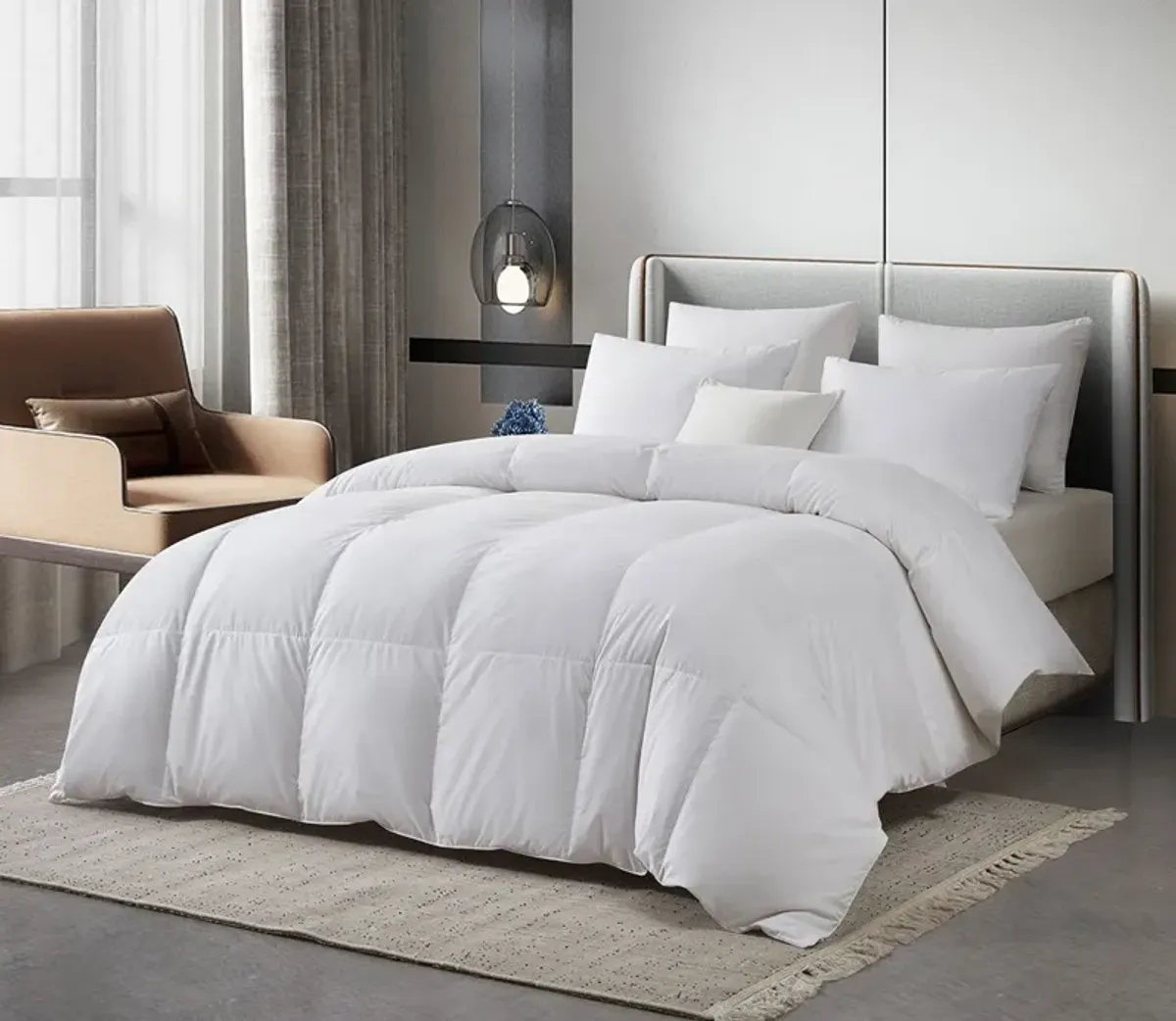 Serta Tencel Cotton Blend All Season European White Down Comforter - Queen