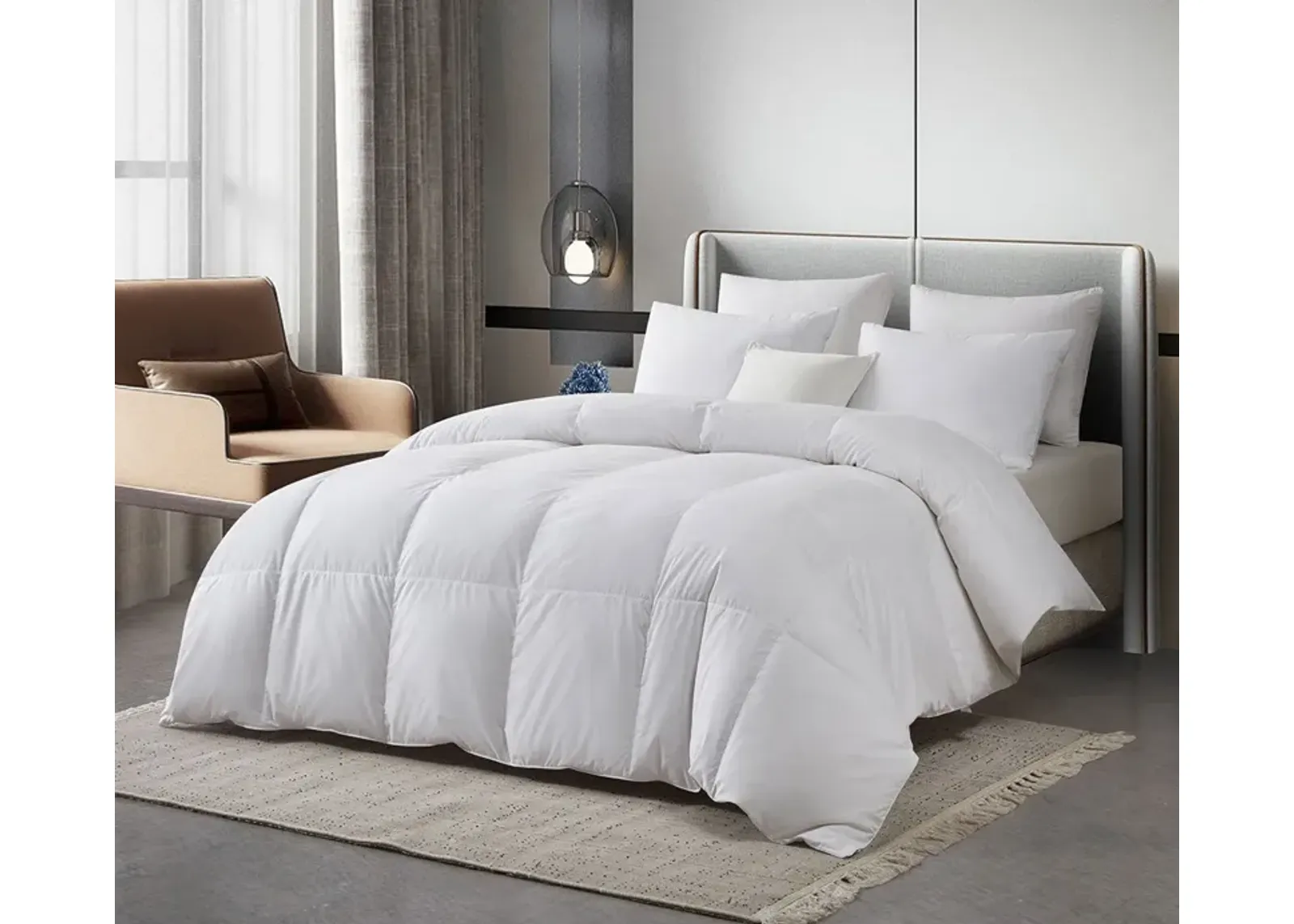 Serta Tencel Cotton Blend All Season European White Down Comforter - Queen