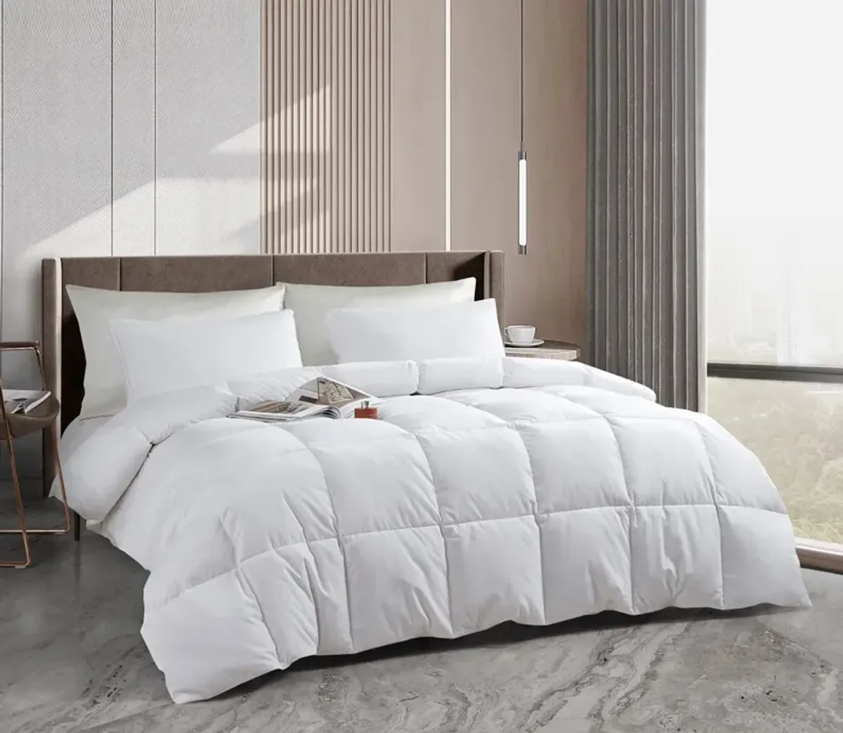 Serta Tencel All Season White Feather and Down Comforter - King