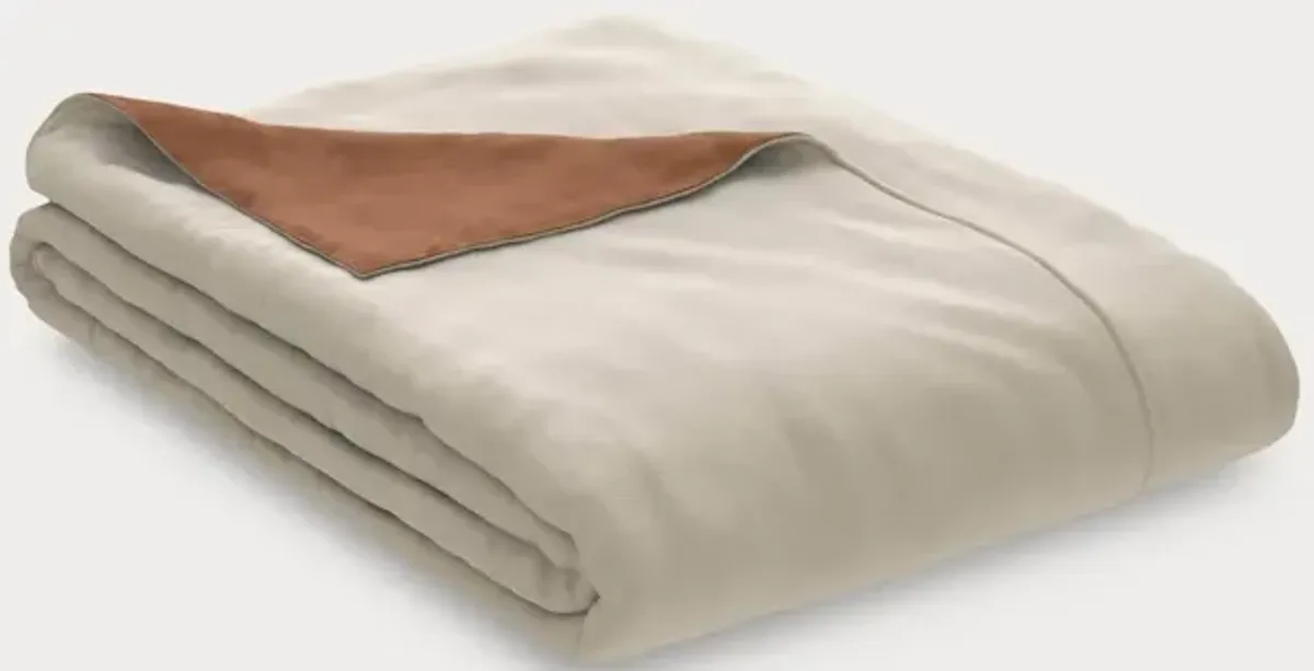 PureCare Cooling Bamboo Reversible Duvet Cover and Sham Set Separates - White/White - King