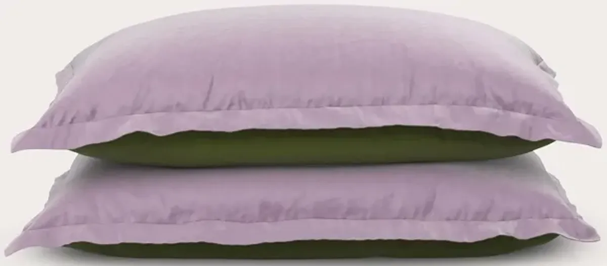 PureCare Cooling Bamboo Reversible Duvet Cover and Sham Set Separates - Lilac/Jungle - King Sham