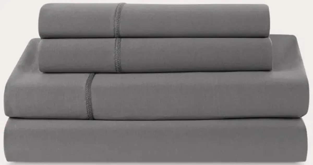 Bedgear Dri-Tec Sheet Set and Pillowcase Set - Grey - Queen