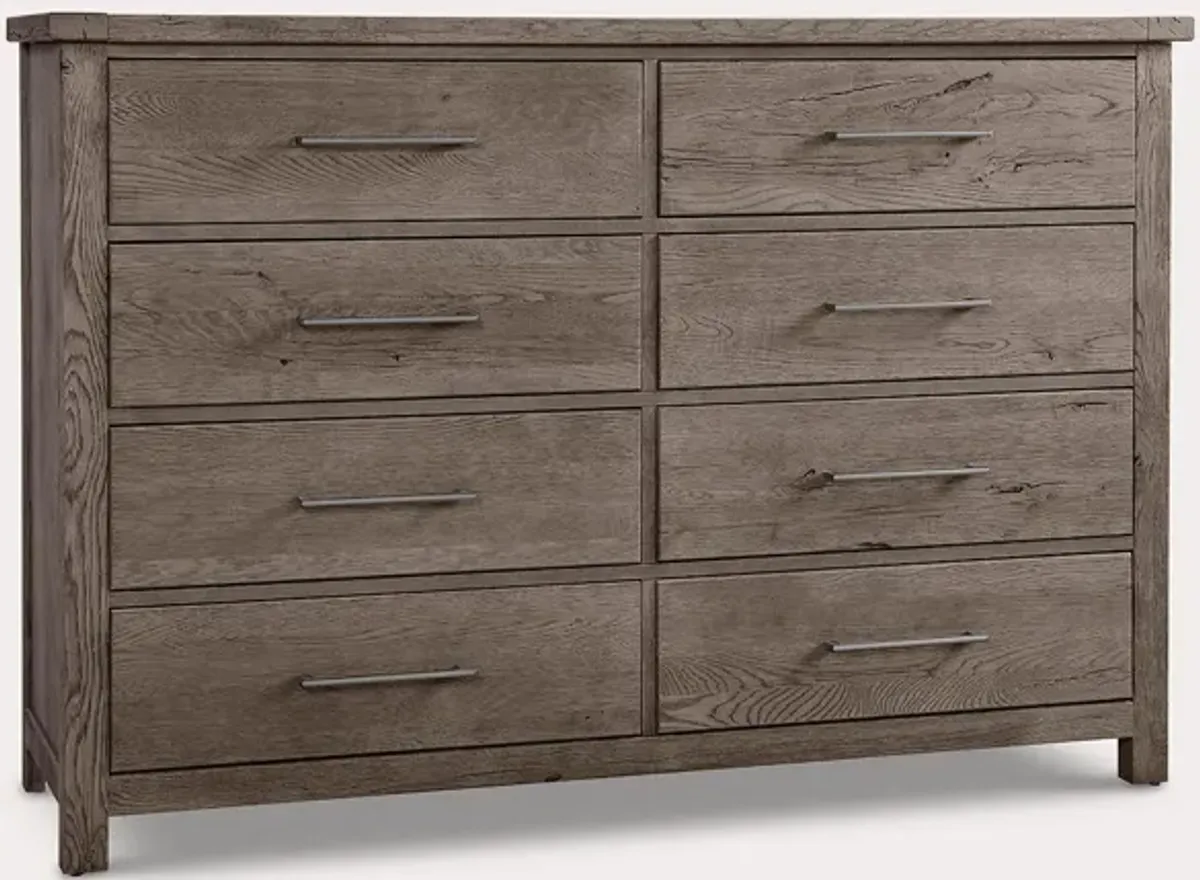 Vaughan Bassett Dovetail Mystic Grey 8-Drawer Wood Dresser