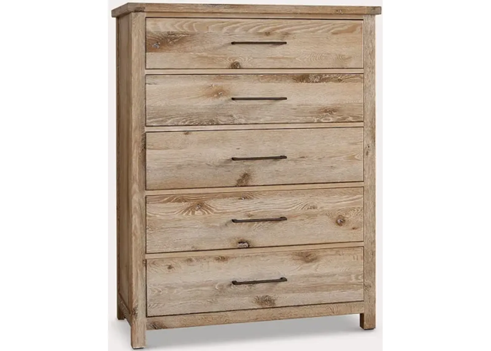 Vaughan Bassett Dovetail Sun Bleached White 5-Drawer Wood Chest