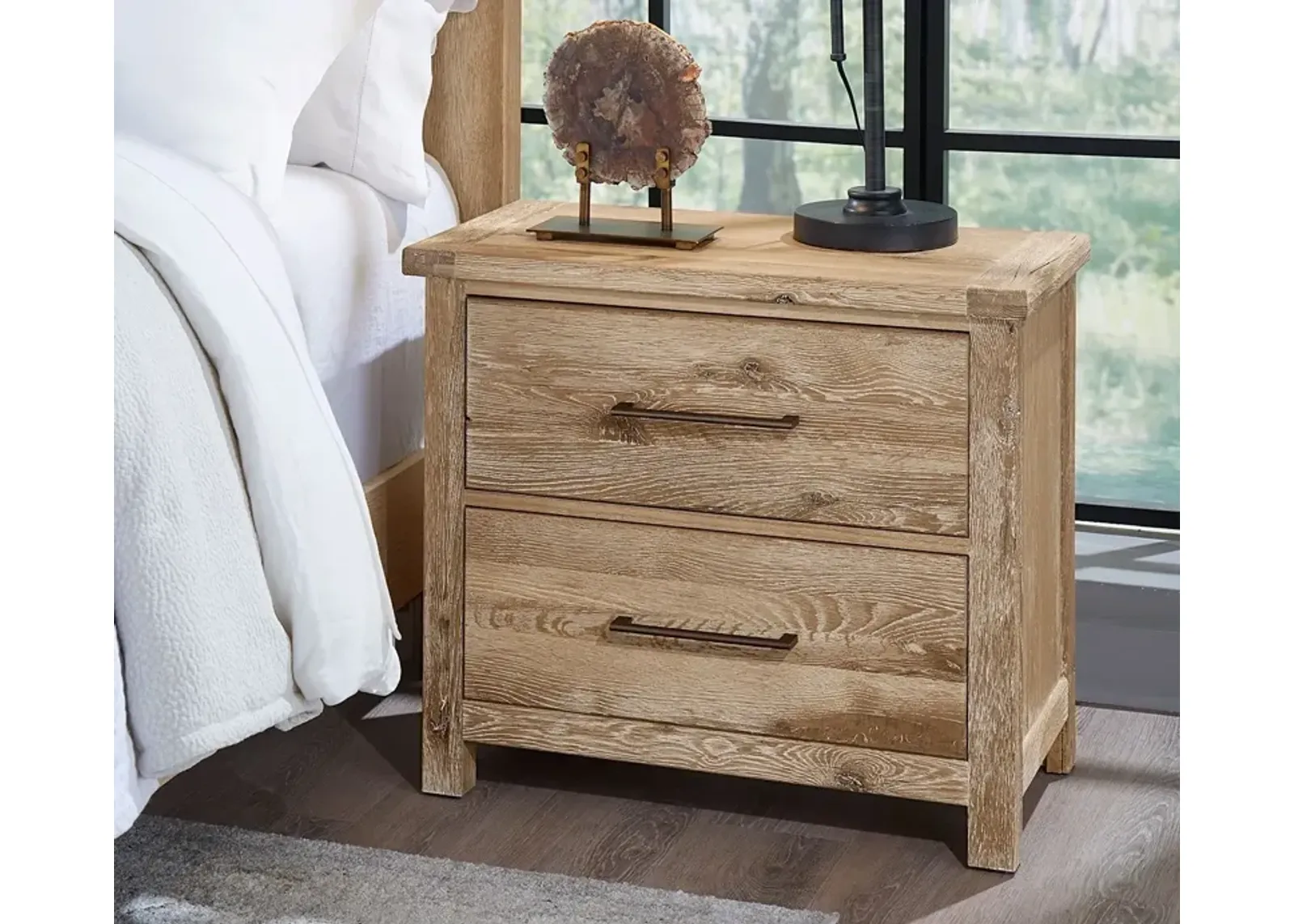 Vaughan Bassett Dovetail Sun Bleached 2-Drawer Nightstand