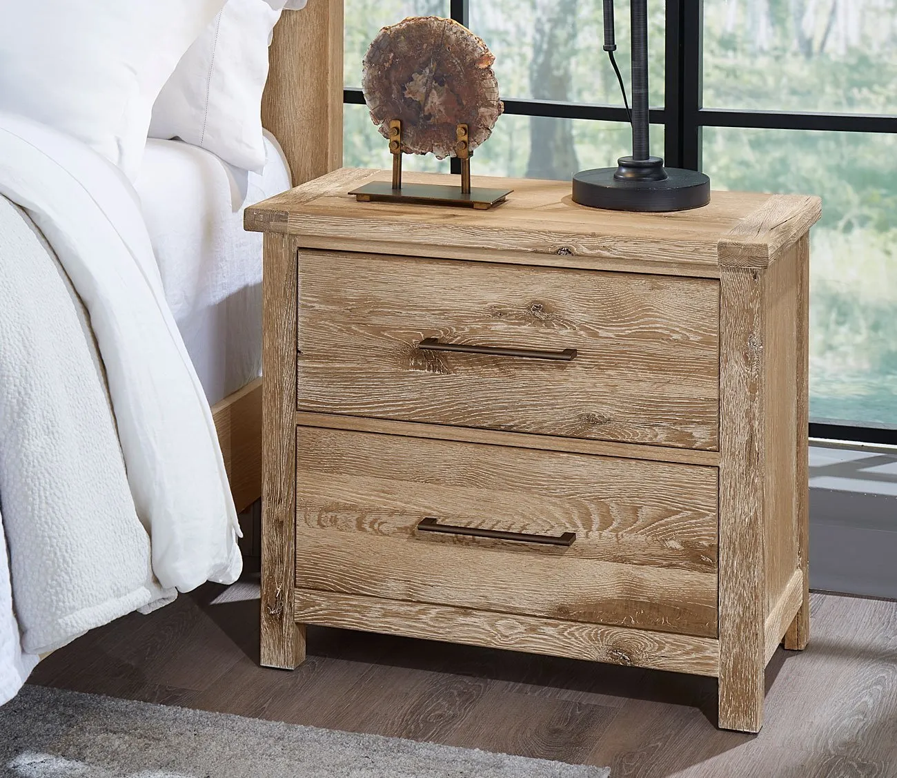 Vaughan Bassett Dovetail Sun Bleached 2-Drawer Nightstand