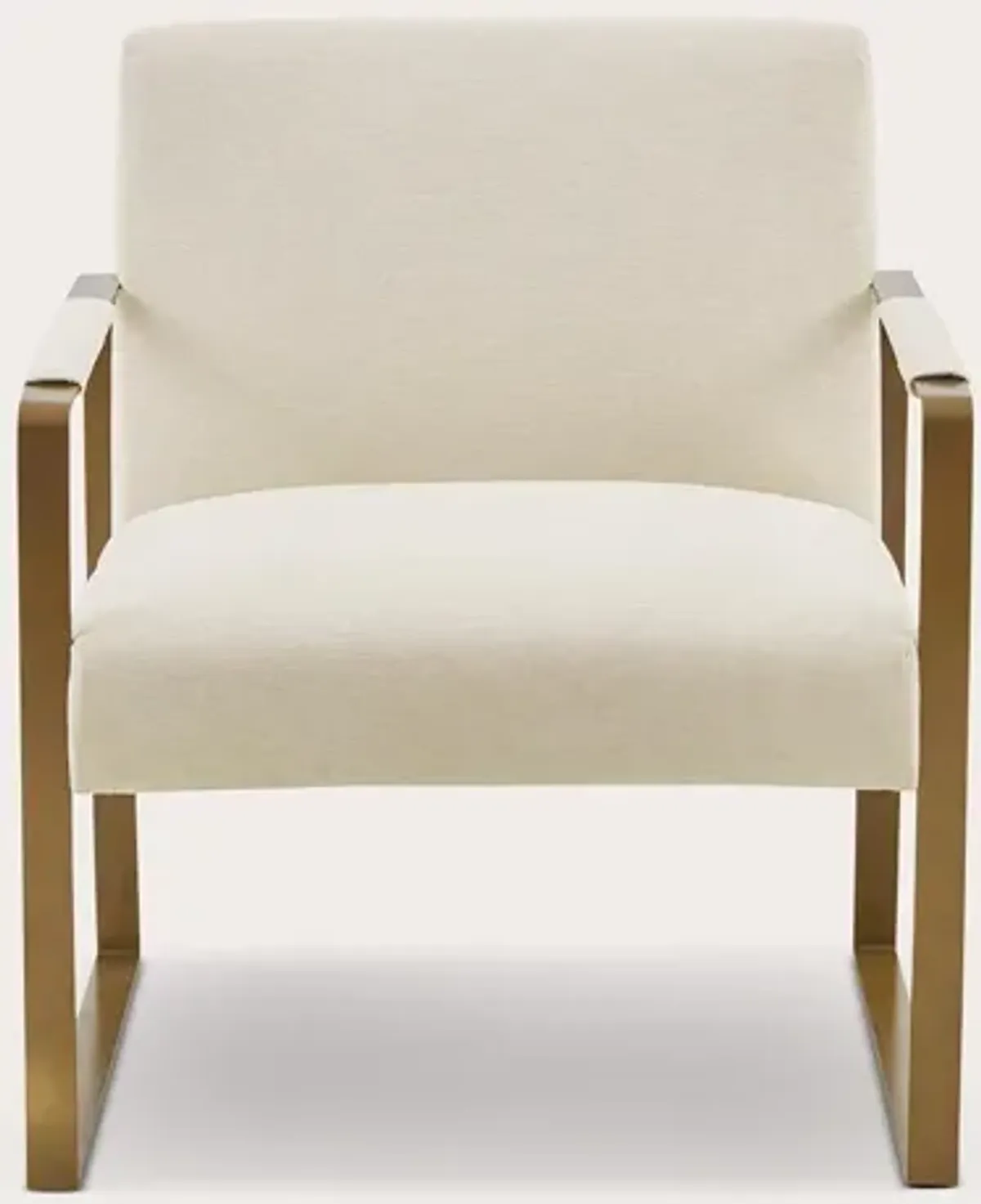 Martha Stewart Jayco Cream Fabric Upholstered Accent Chair