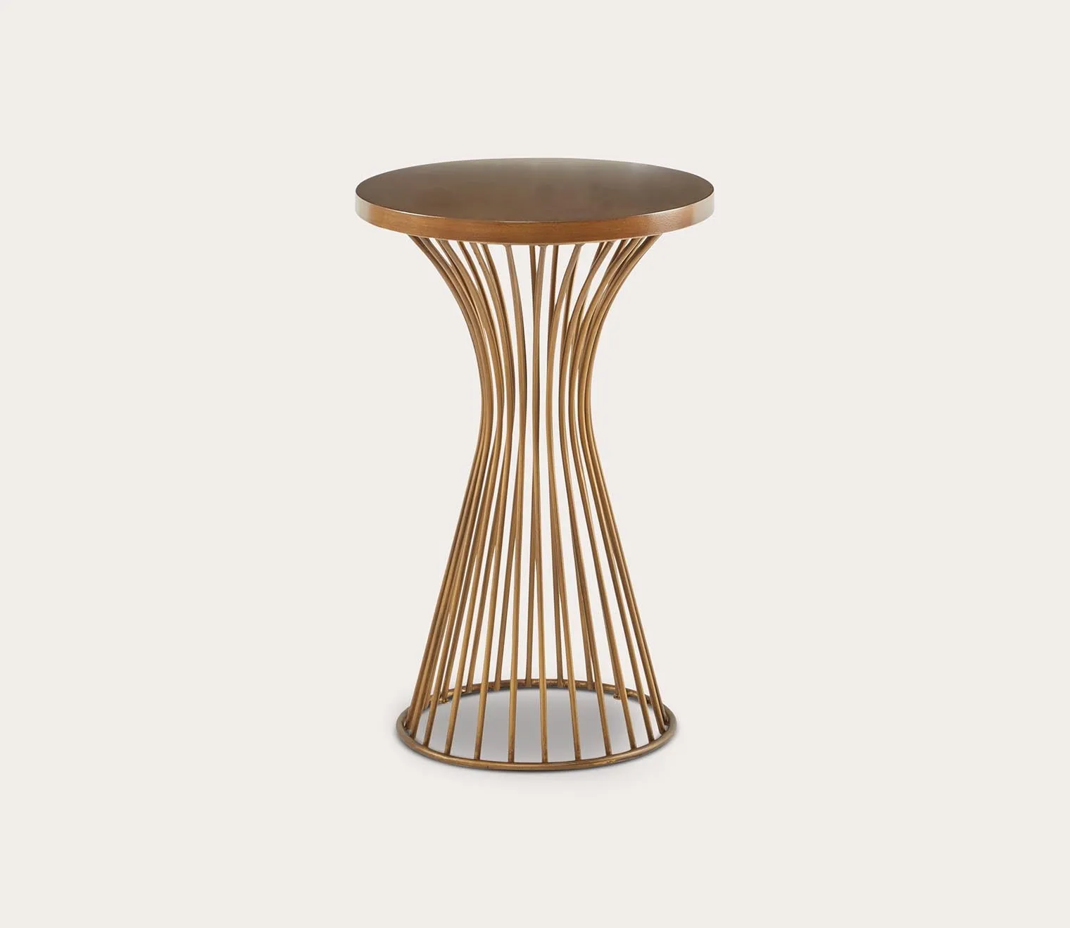 INK + IVY Ink & Ivy Mercer Bronze Metal Round Pedestal Accent Table