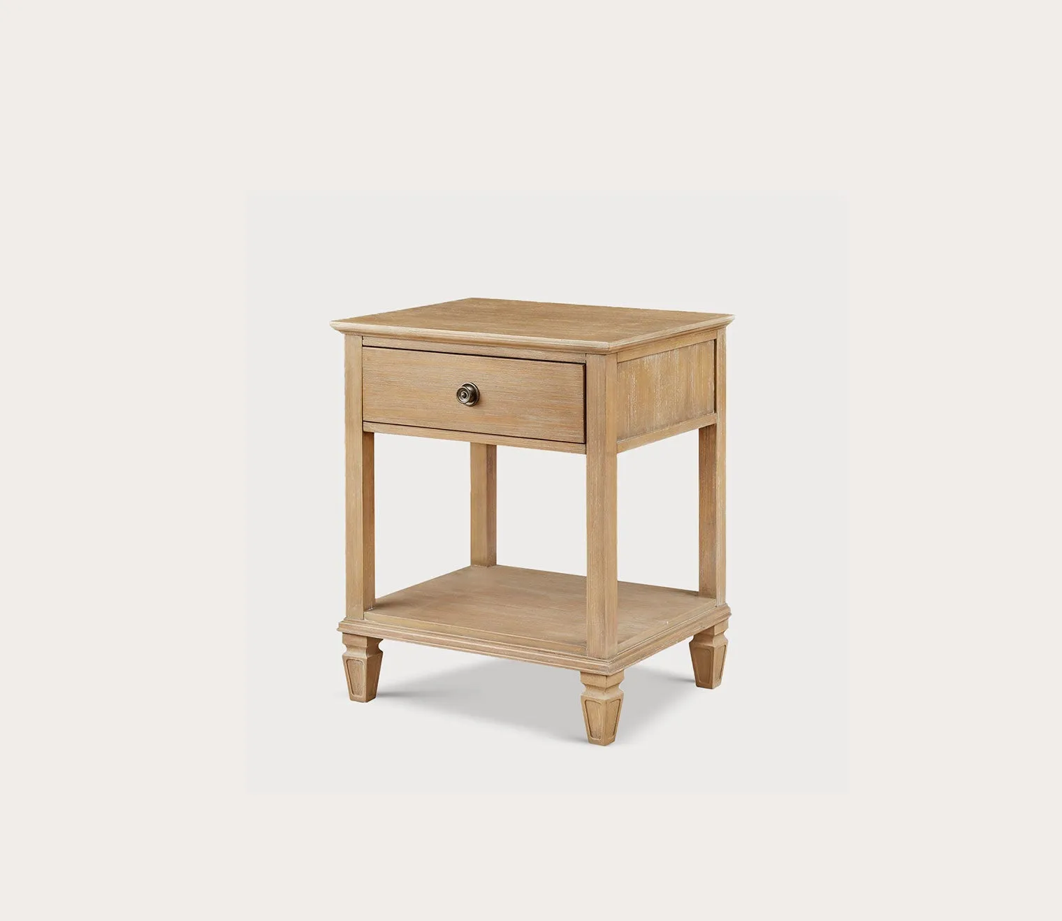 Madison Park Signature Victoria Wood 1-Drawer Bedside Table