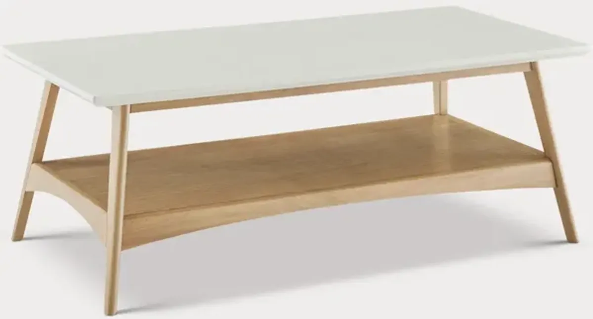 Madison Park Parker Two-Tone Wood Coffee Table - Natural - One Size