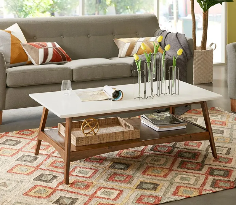 Madison Park Parker Two-Tone Wood Coffee Table - Natural - One Size