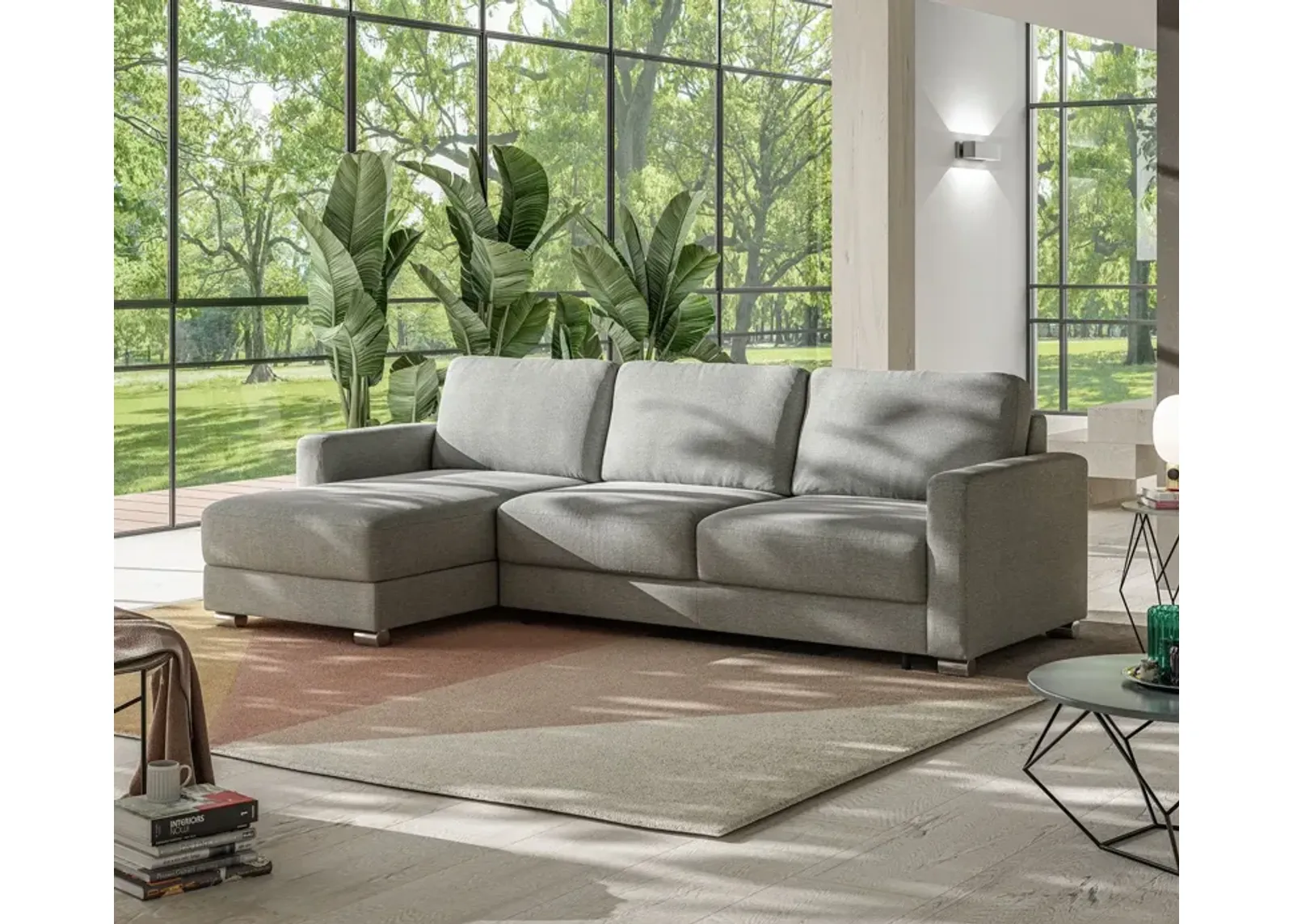 Luonto Hampton Queen Sectional Sleeper Sofa - Queen Sectional with Chaise