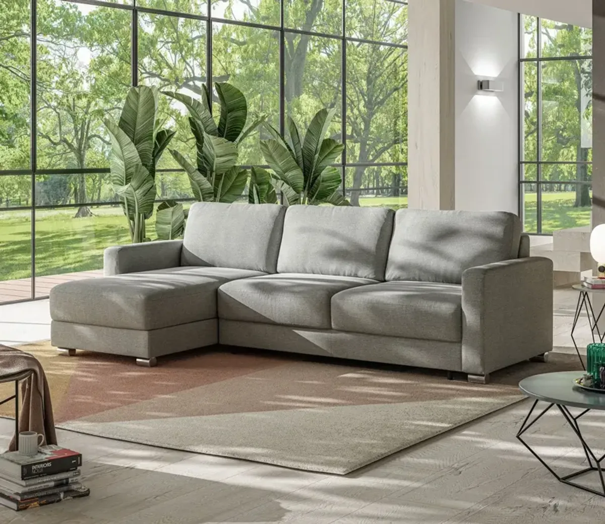 Luonto Hampton Queen Sectional Sleeper Sofa - Queen Sectional with Chaise