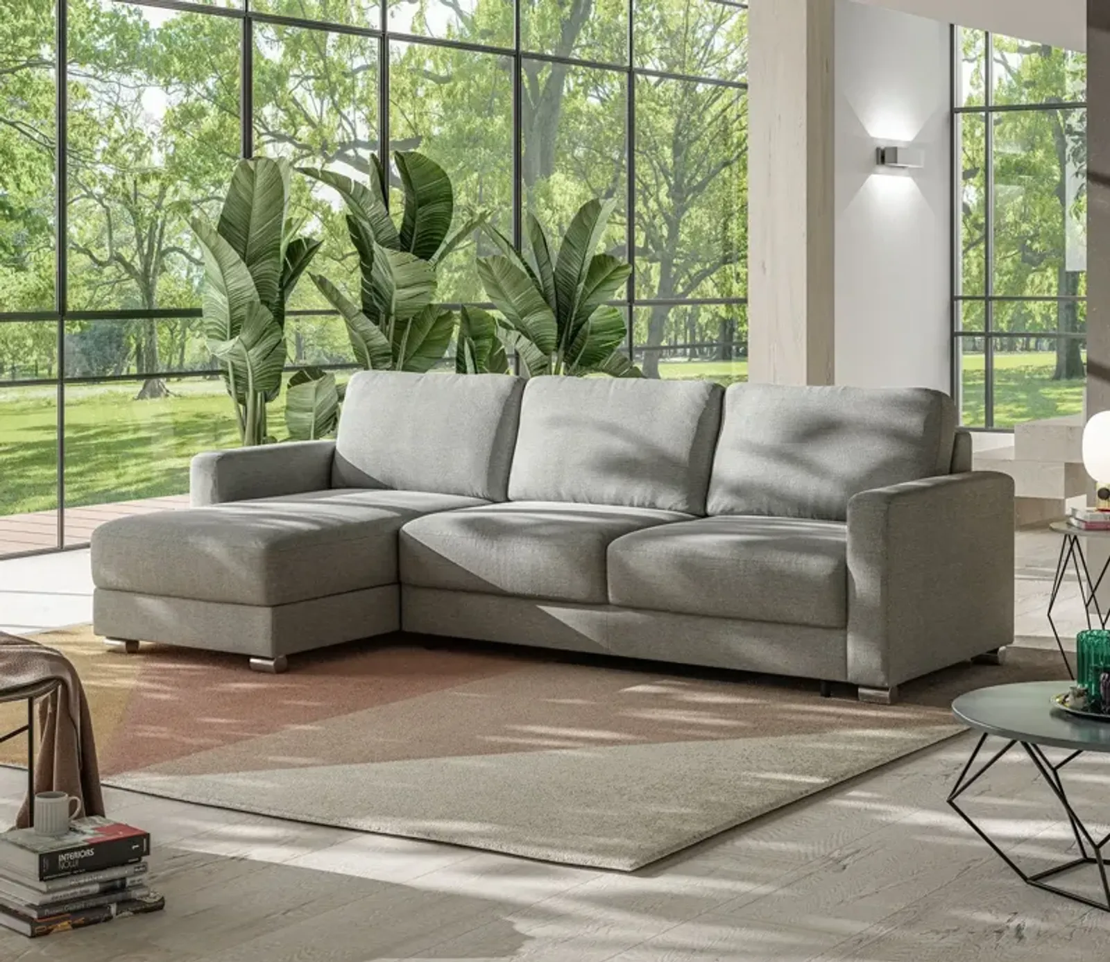 Luonto Hampton Queen Sectional Sleeper Sofa - Queen Sectional with Chaise