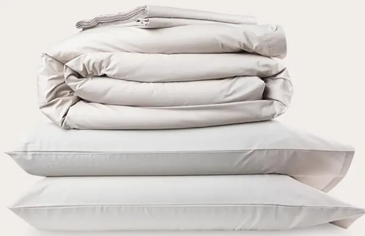 Blu Sleep Ostuni Cotton Percale Sheet Set - White - Queen