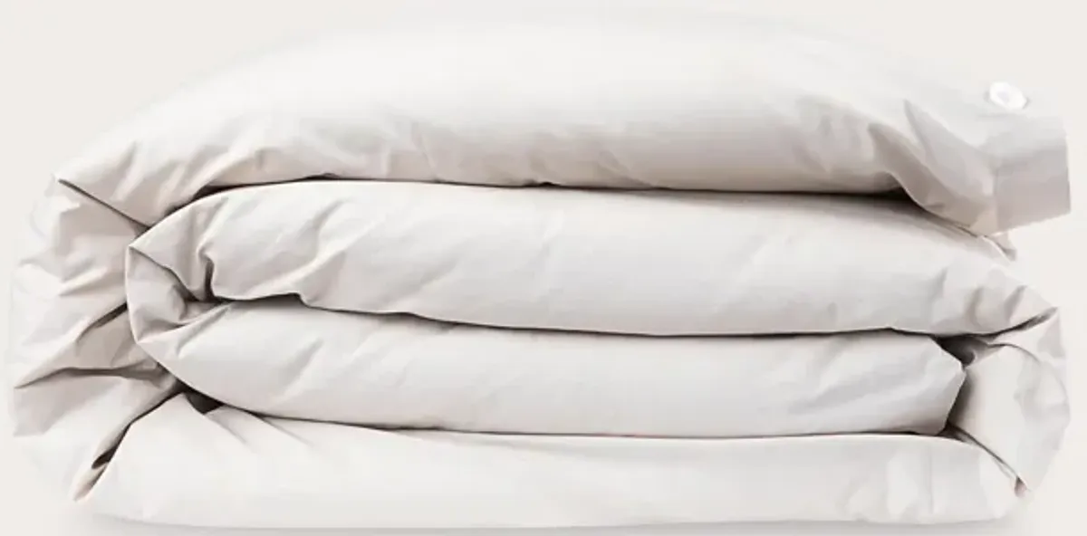 Blu Sleep Ostuni Cotton Percale Duvet Cover - White - Queen