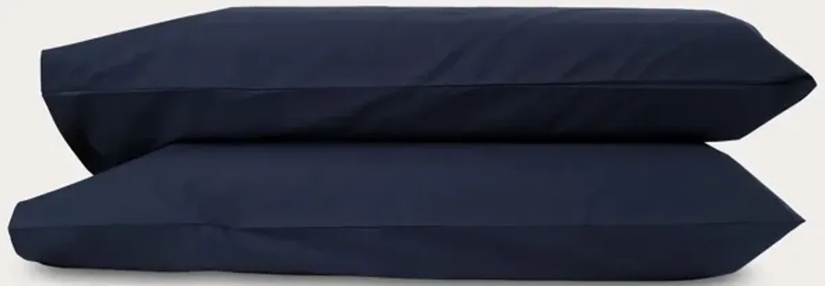 Blu Sleep Ostuni Cotton Percale Sheet Set - Blue - Queen