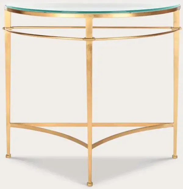 Safavieh Baur Glass Top Metal Console Table - Antique Gold