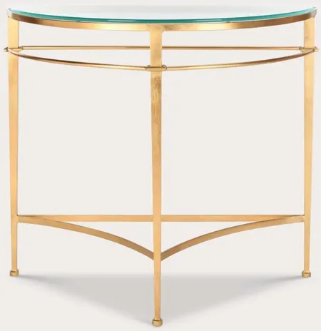 Safavieh Baur Glass Top Metal Console Table - Antique Gold