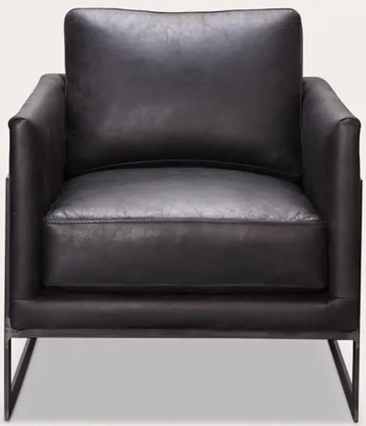 Moe's Furniture Luxley Iron Frame Upholstered Club Chair - Onyx Black