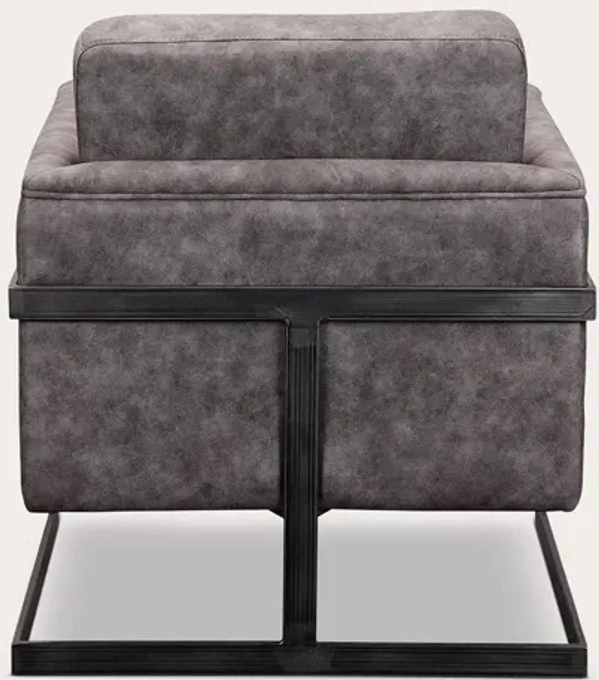 Moe's Furniture Luxley Iron Frame Upholstered Club Chair - Onyx Black