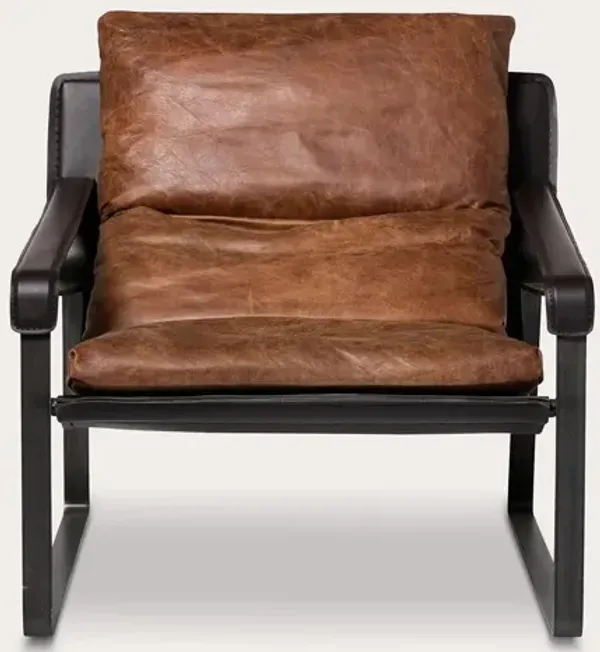 Moe's Furniture Connor Genuine Leather Club Chair