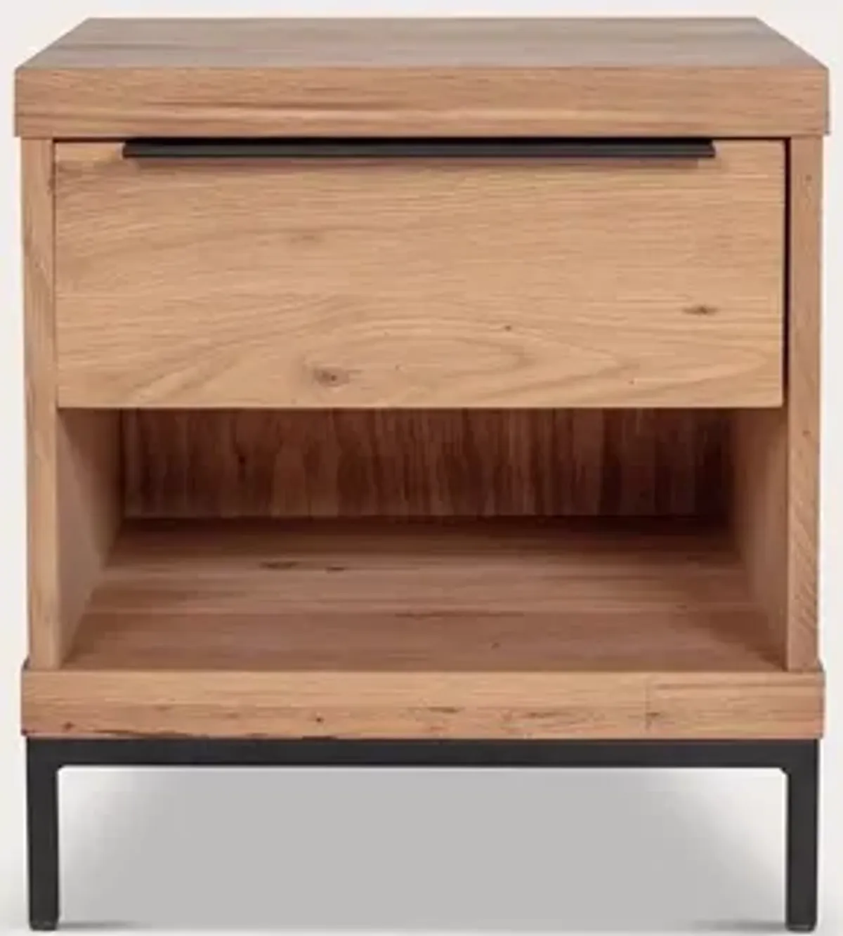 Moe's Furniture Montego Solid Oak Wood 1-Drawer Nightstand