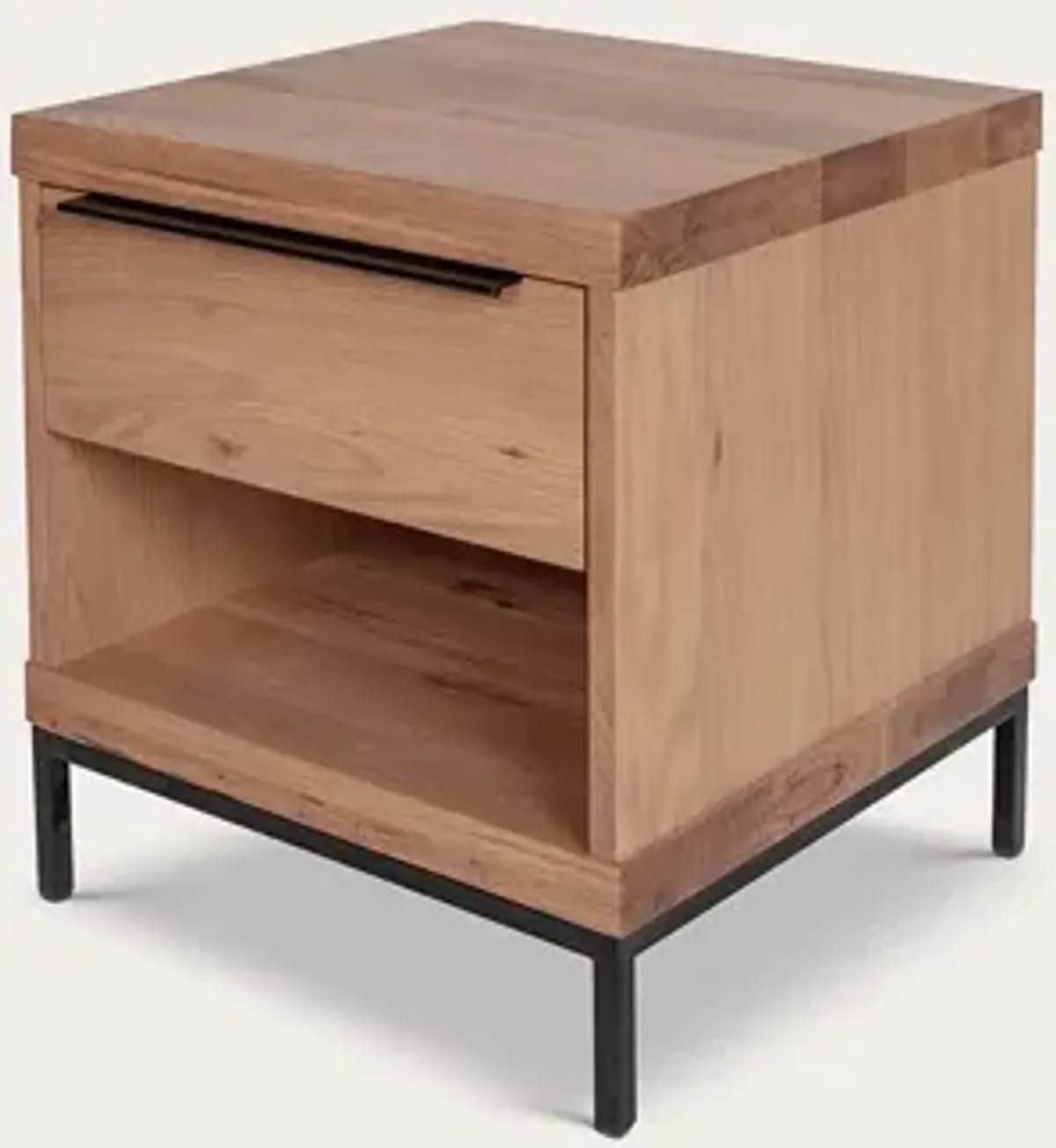 Moe's Furniture Montego Solid Oak Wood 1-Drawer Nightstand