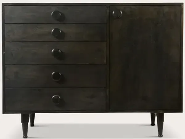 Moe's Furniture Phoenix Charcoal Mango Wood Multi-Drawer Dresser