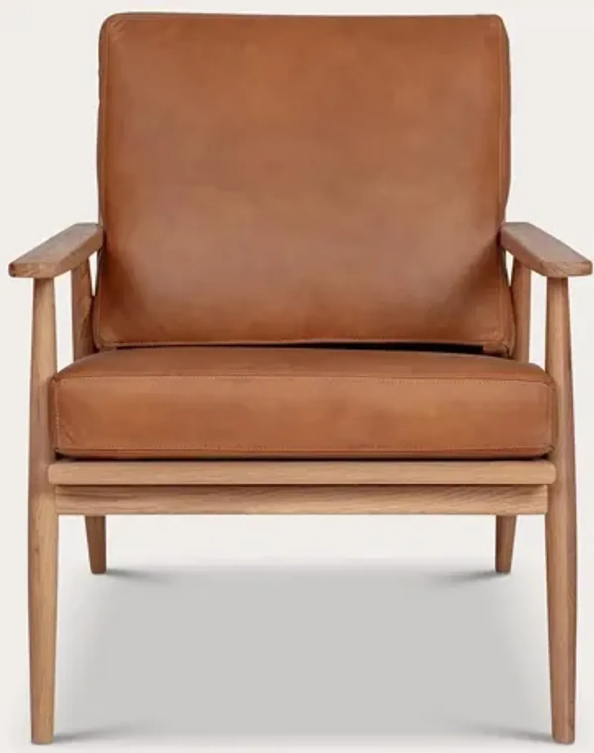 Moe's Furniture Harper Tan Top-Grain Leather Lounge Chair